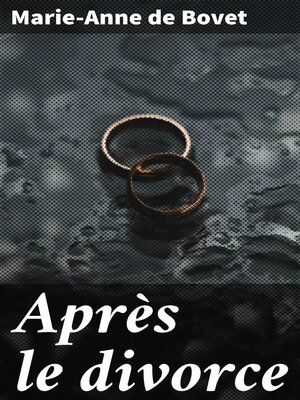 cover image of Après le divorce